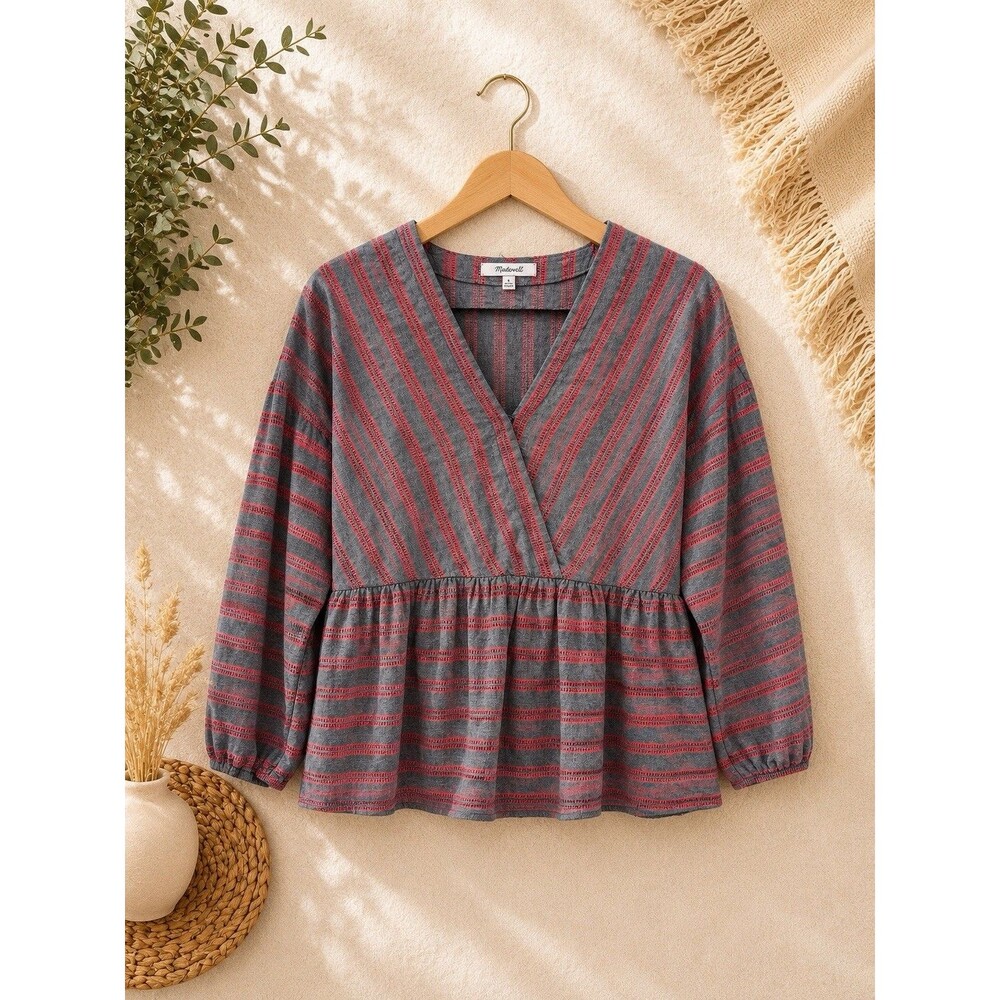 Madewell Women's Striped V-Neck